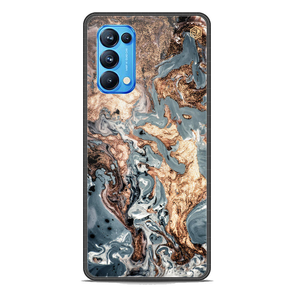 Marble Series Soft Phone Case - Premium Glass Case - Design 5 - Oppo Reno 5 Pro 5G