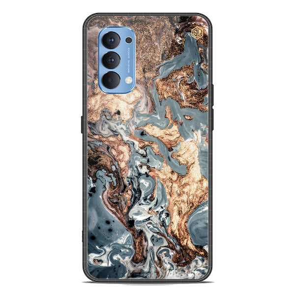 Marble Series Soft Phone Case - Premium Glass Case - Design 5 - Oppo Reno 4