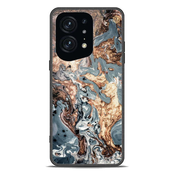 Marble Series Soft Phone Case - Premium Glass Case - Design 5 - Oppo Find X5 Pro