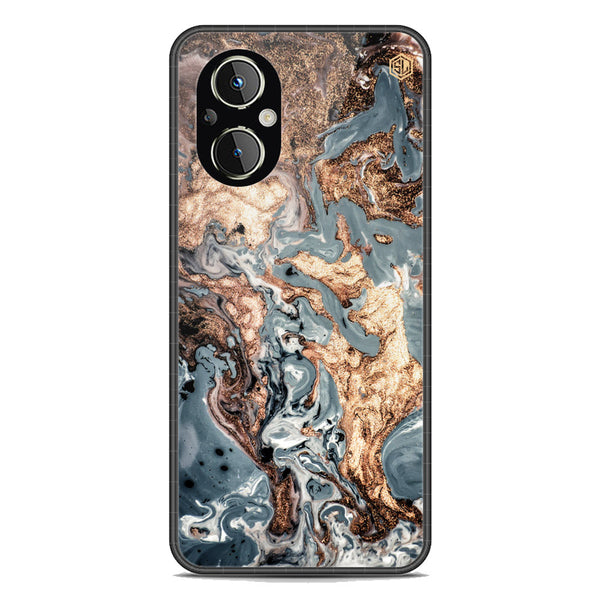 Marble Series Soft Phone Case - Premium Glass Case - Design 5 - Oppo F21 Pro 5G