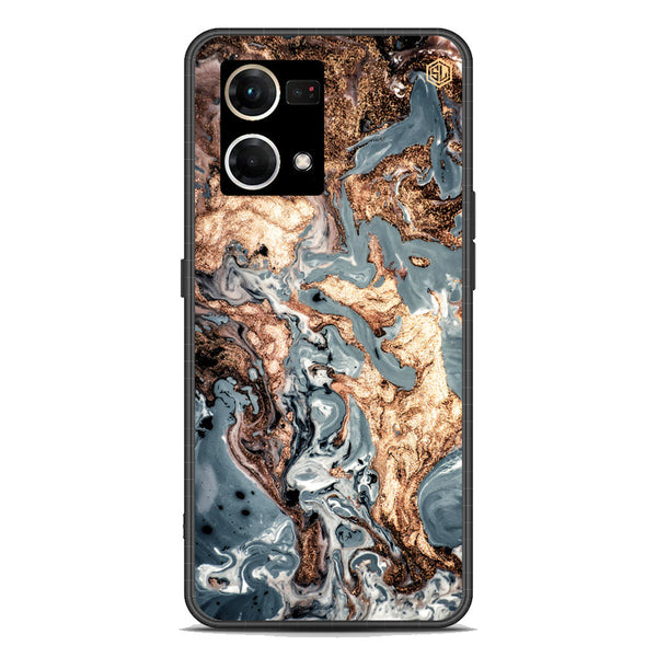 Marble Series Soft Phone Case - Premium Glass Case - Design 5 - Oppo F21 Pro 4G