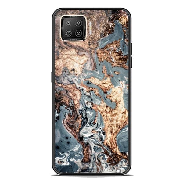 Marble Series Soft Phone Case - Premium Glass Case - Design 5 - Oppo F17