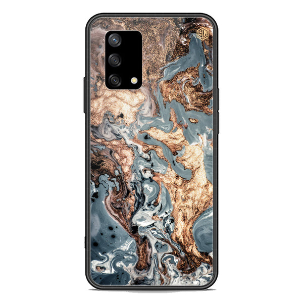 Marble Series Soft Phone Case - Premium Glass Case - Design 5 - Oppo A95