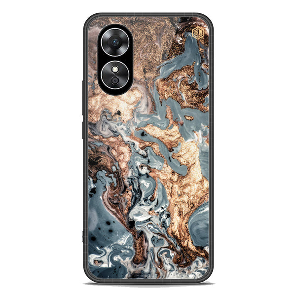 Marble Series Soft Phone Case - Premium Glass Case - Design 5 - Oppo A17