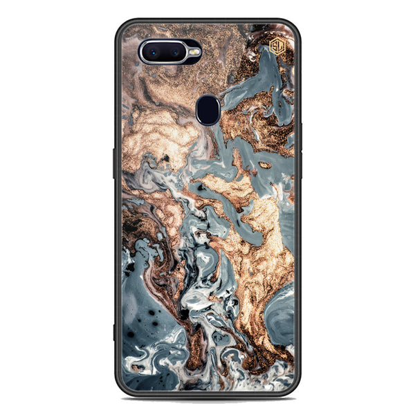 Marble Series Soft Phone Case - Premium Glass Case - Design 5 - Oppo A7x