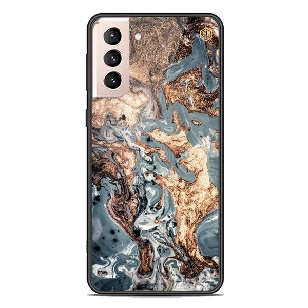 Marble Series Soft Phone Case - Premium Glass Case - Design 5 - Samsung Galaxy S21 Plus 5G