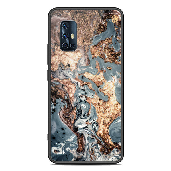 Marble Series Soft Phone Case - Premium Glass Case - Design 5 - Vivo Y9s