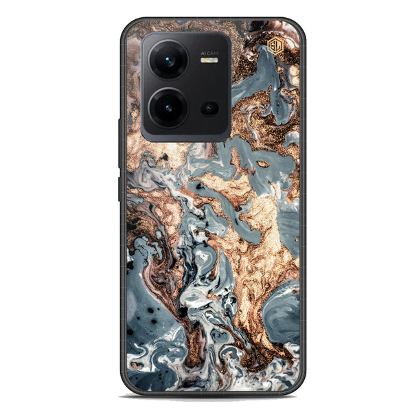 Marble Series Soft Phone Case - Premium Glass Case - Design 5 - Vivo V25 5G