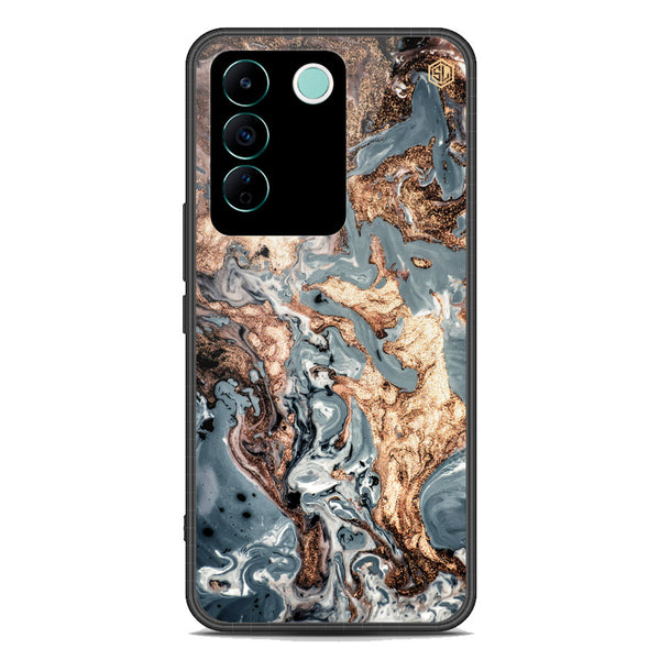 Marble Series Soft Phone Case - Premium Glass Case - Design 5 - Vivo S16e