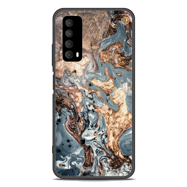 Marble Series Soft Phone Case - Premium Glass Case - Design 5 - Huawei Y7a