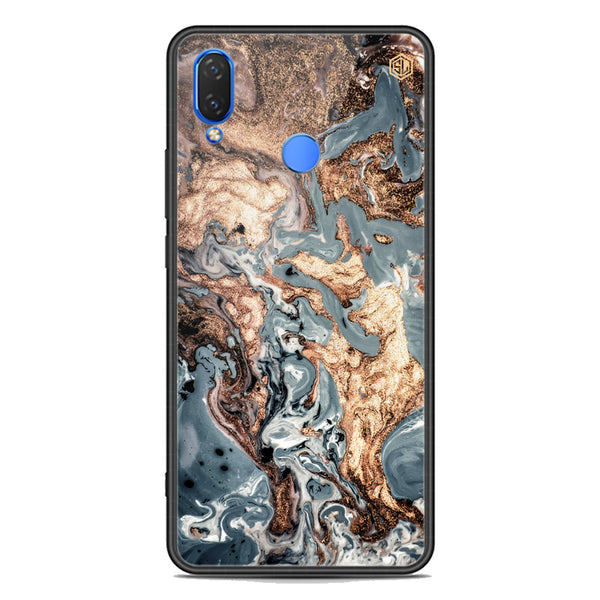 Marble Series Soft Phone Case - Premium Glass Case - Design 5 - Huawei Nova 3