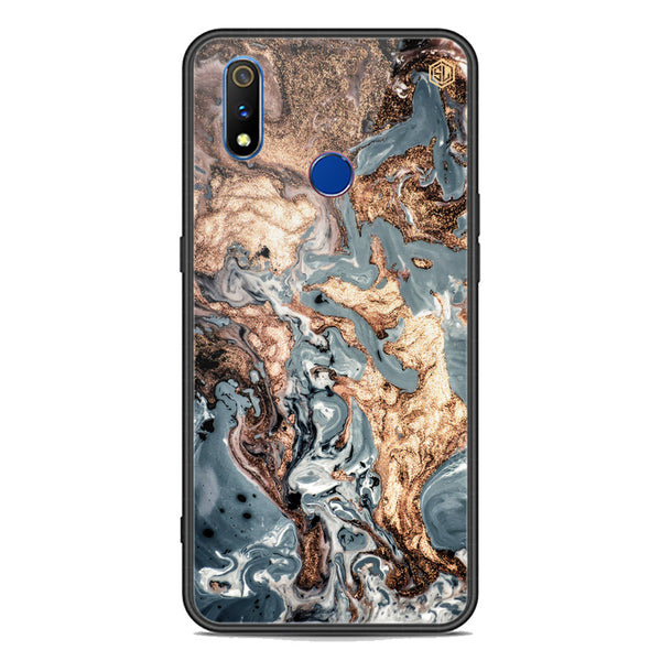 Marble Series Soft Phone Case - Premium Glass Case - Design 5 - Realme 3