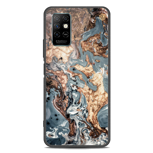 Marble Series Soft Phone Case - Premium Glass Case - Design 5 - Infinix Note 8i