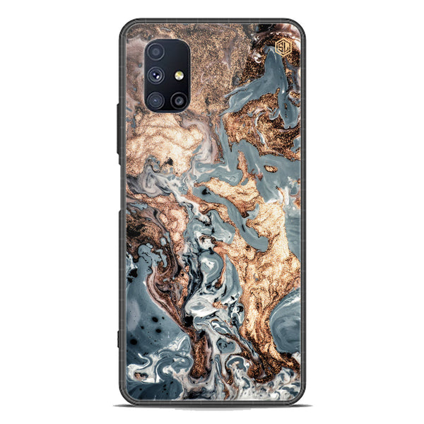 Marble Series Soft Phone Case - Premium Glass Case - Design 5 - Samsung Galaxy M51