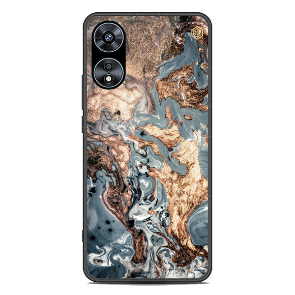 Marble Series Soft Phone Case - Premium Glass Case - Design 5 - Oppo A58 4G