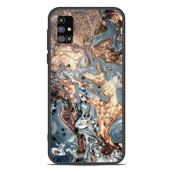 Marble Series Soft Phone Case - Premium Glass Case - Design 5 - Samsung Galaxy M31s