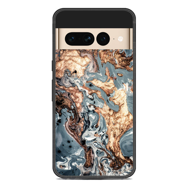 Marble Series Soft Phone Case - Metal Case - Design 5 - Google Pixel 7 Pro