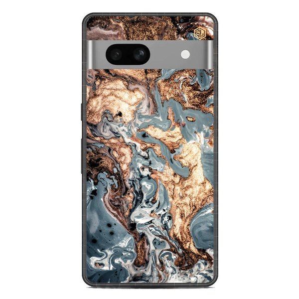 Marble Series Soft Phone Case - Metal Case - Design 5 - Google Pixel 7a