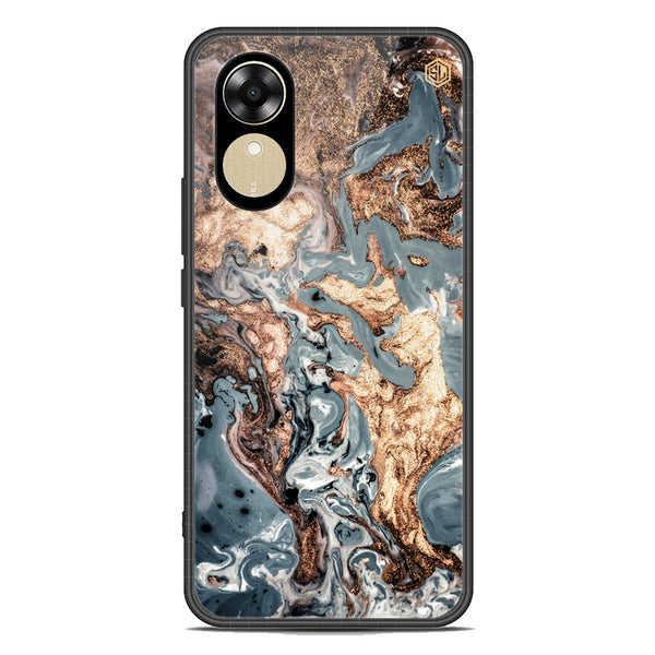 Marble Series Soft Phone Case - Premium Glass Case - Design 5 - Oppo A17k