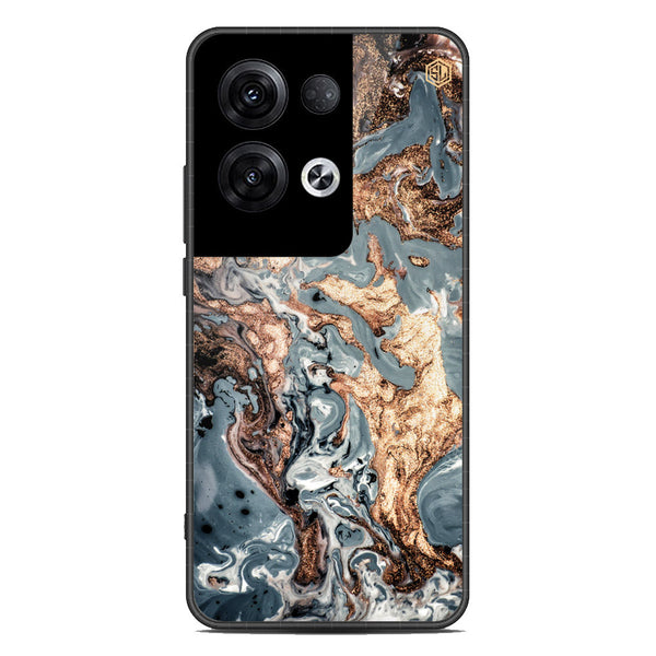 Marble Series Soft Phone Case - Premium Glass Case - Design 5 - Oppo Reno 8 Pro Plus