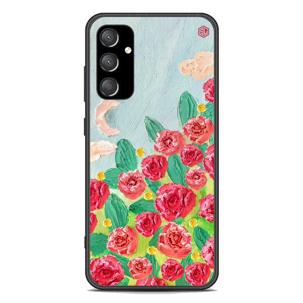 Floral Series Soft Phone Case - Premium Glass Case - Design 10 - Samsung Galaxy A14 5G