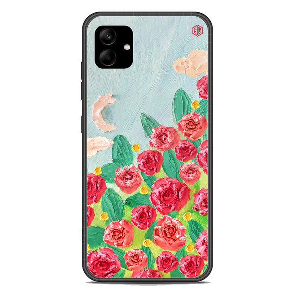 Floral Series Soft Phone Case - Premium Glass Case - Design 10 - Samsung Galaxy A04e