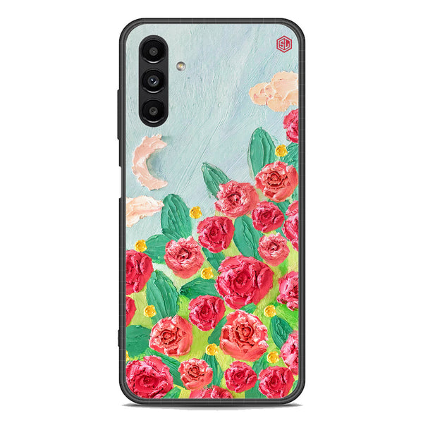 Floral Series Soft Phone Case - Premium Glass Case - Design 10 - Samsung Galaxy A04s