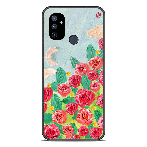 Floral Series Soft Phone Case - Premium Glass Case - Design 10 - OnePlus Nord N100