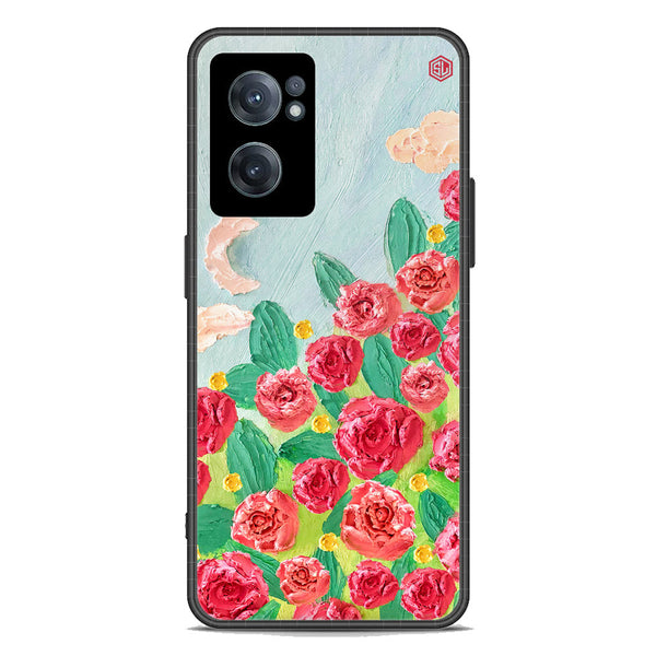 Floral Series Soft Phone Case - Premium Glass Case - Design 10 - OnePlus Nord CE 2 5G