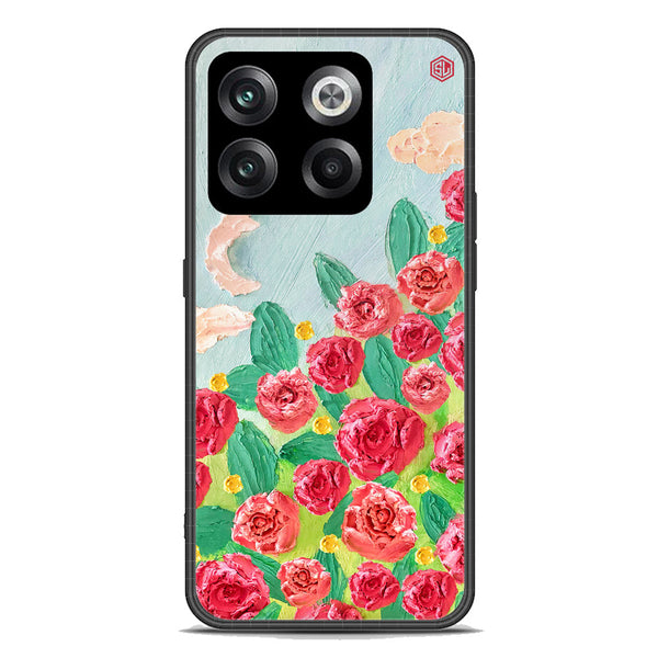 Floral Series Soft Phone Case - Premium Glass Case - Design 10 - OnePlus Ace Pro