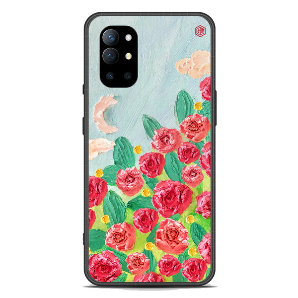 Floral Series Soft Phone Case - Premium Glass Case - Design 10 - OnePlus 9R