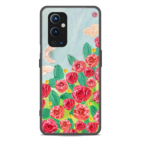 Floral Series Soft Phone Case - Premium Glass Case - Design 10 - OnePlus 9 Pro