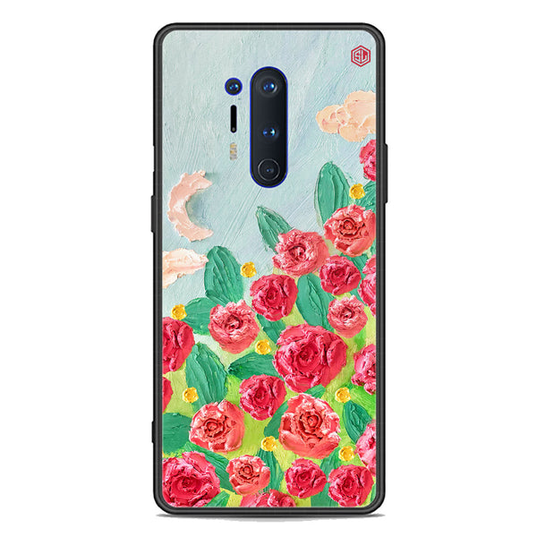 Floral Series Soft Phone Case - Premium Glass Case - Design 10 - OnePlus 8 Pro