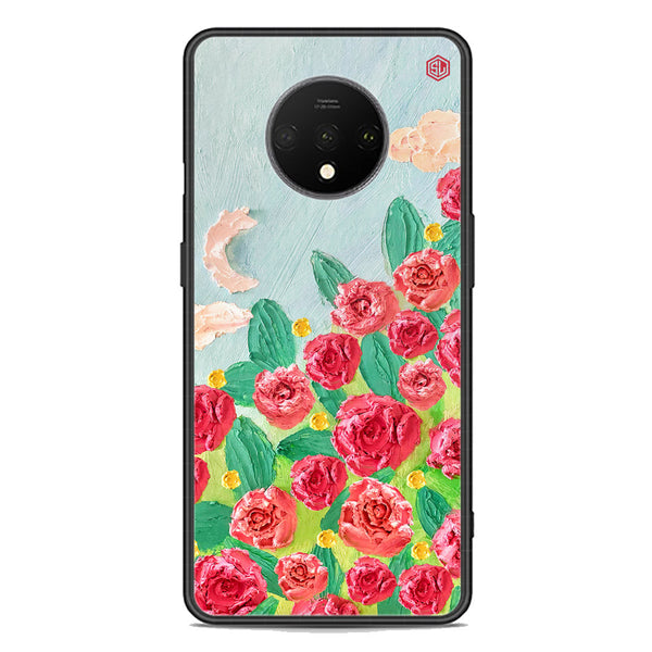 Floral Series Soft Phone Case - Premium Glass Case - Design 10 - OnePlus 7T