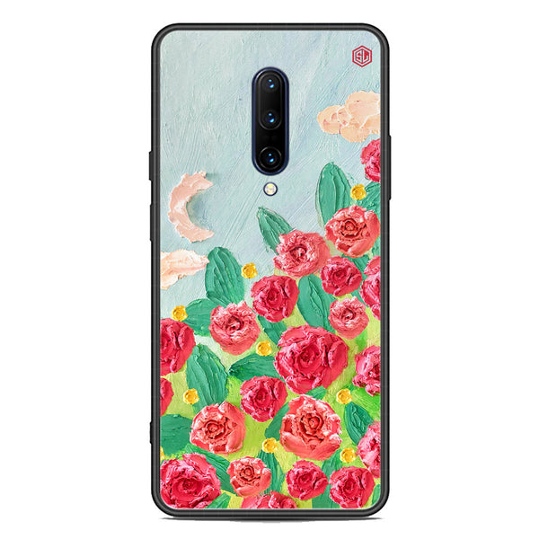 Floral Series Soft Phone Case - Premium Glass Case - Design 10 - OnePlus 7 Pro