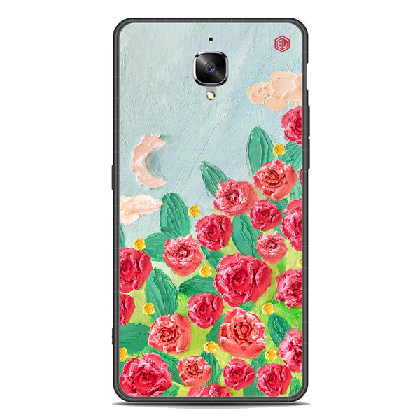 Floral Series Soft Phone Case - Premium Glass Case - Design 10 - OnePlus 3T