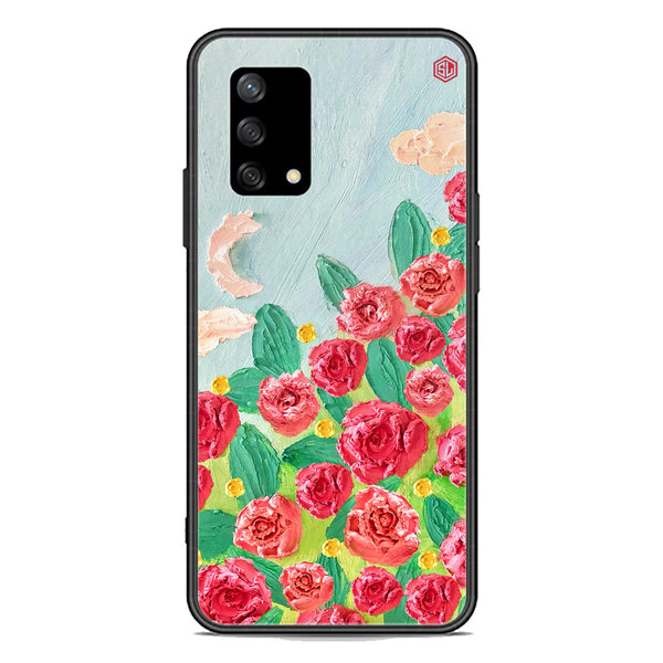 Floral Series Soft Phone Case - Premium Glass Case - Design 10 - Oppo Reno 6 Lite