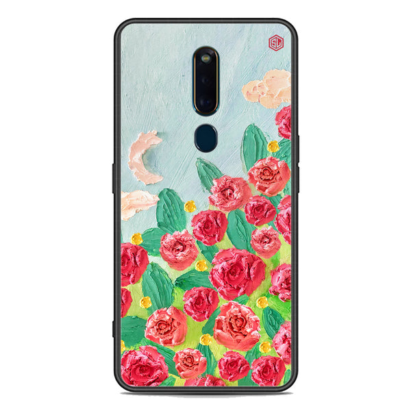 Floral Series Soft Phone Case - Premium Glass Case - Design 10 - Oppo R19