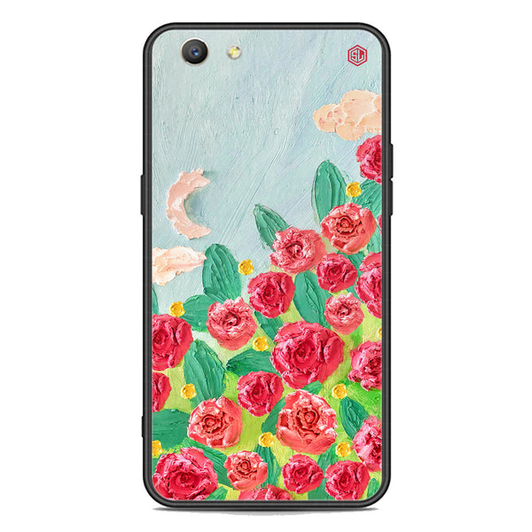 Floral Series Soft Phone Case - Premium Glass Case - Design 10 - Oppo A59