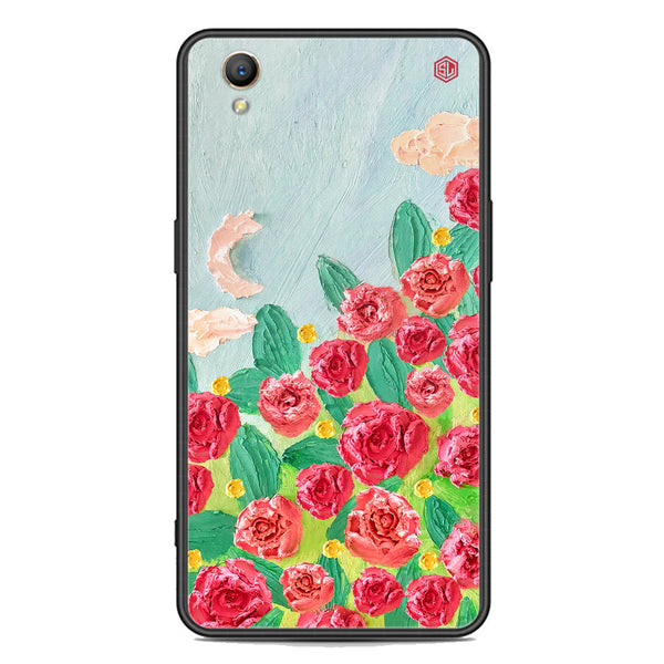 Floral Series Soft Phone Case - Premium Glass Case - Design 10 - Oppo A37