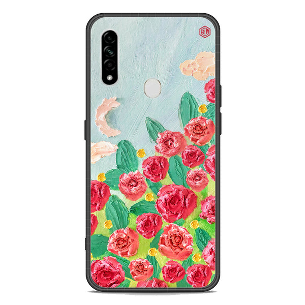 Floral Series Soft Phone Case - Premium Glass Case - Design 10 - Oppo A31