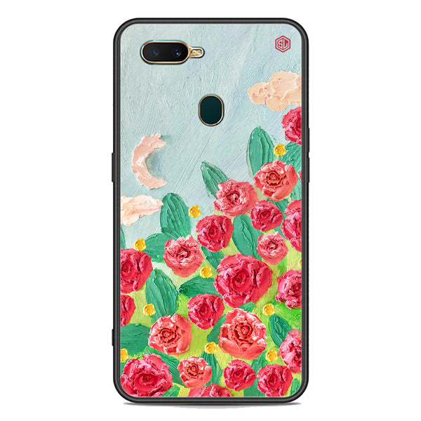 Floral Series Soft Phone Case - Premium Glass Case - Design 10 - Oppo A12s