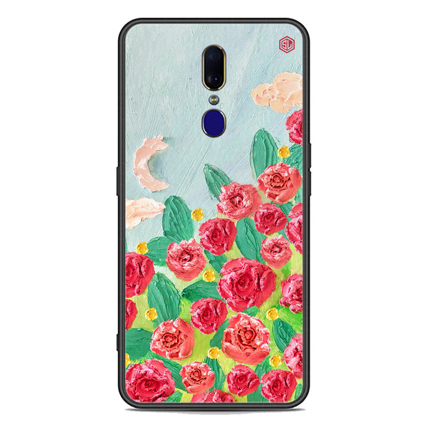 Floral Series Soft Phone Case - Premium Glass Case - Design 10 - Oppo A9 / A9x