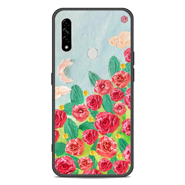 Floral Series Soft Phone Case - Premium Glass Case - Design 10 - Oppo A8