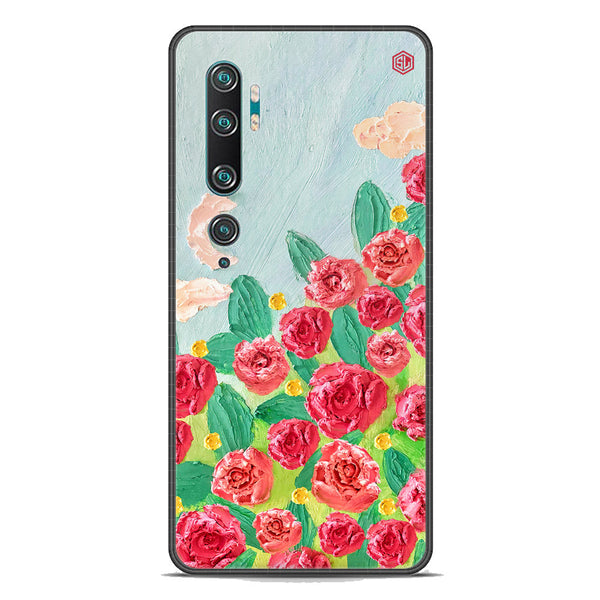 Floral Series Soft Phone Case - Premium Glass Case - Design 10 - Xiaomi Mi Note 10 Pro