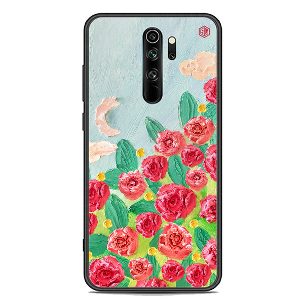 Floral Series Soft Phone Case - Premium Glass Case - Design 10 - Xiaomi Redmi Note 8 Pro