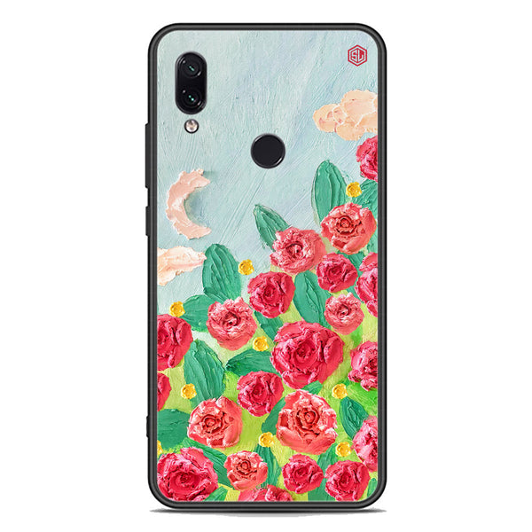 Floral Series Soft Phone Case - Premium Glass Case - Design 10 - Xiaomi Redmi Note 7