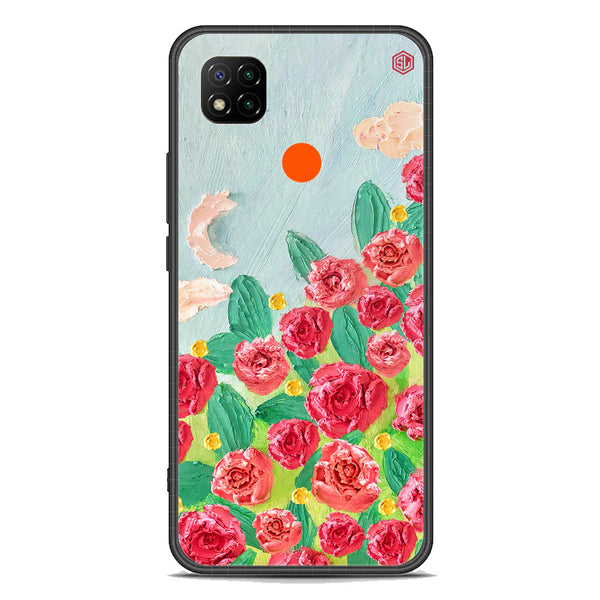 Floral Series Soft Phone Case - Premium Glass Case - Design 10 - Xiaomi Redmi 9C