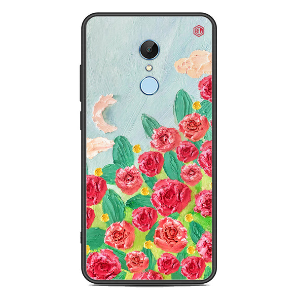 Floral Series Soft Phone Case - Premium Glass Case - Design 10 - Xiaomi Redmi 5