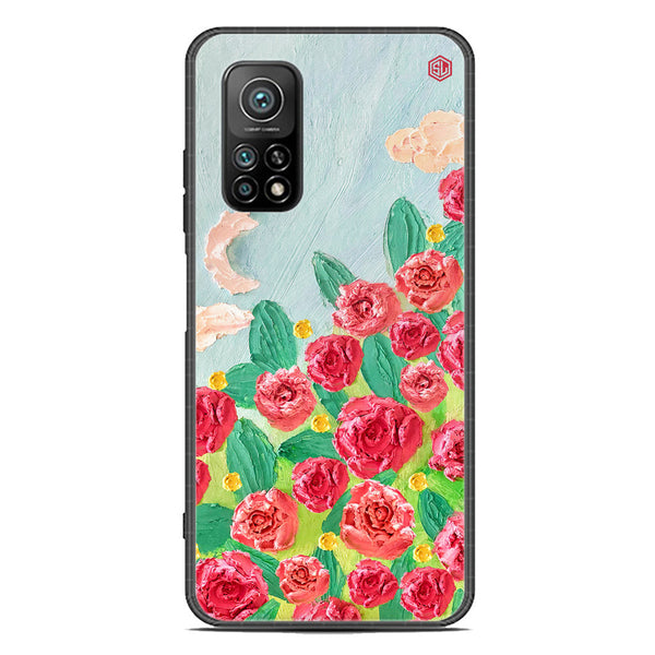 Floral Series Soft Phone Case - Premium Glass Case - Design 10 - Xiaomi Mi 10T